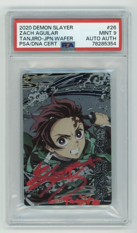 PSA MT 9 Zach Aguilar Tanjiro Demon Slayer Wafer Card 026 JPN Bandai