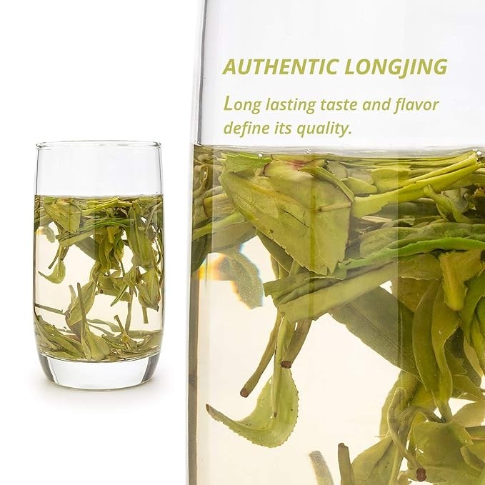 Oriarm Chinese Longjing Green Tea 1000g (Pack of 4) - West Lake Dragon Well Loose Leaf Tea -Naturallly Grown Spring Picked Yuqian Cha