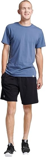 Russell Athletic Men's Dri-Power Cotton Blend Short Sleeve Tees, Moisture Wicking, Odor Protection, UPF 30+, Sizes S-4x