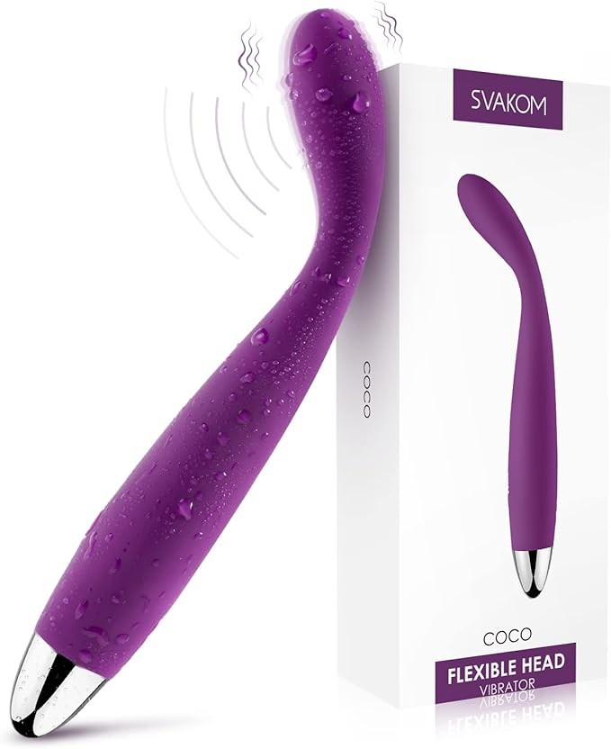 SVAKOM Coco G Spot Vibrator - 8 Seconds to Climax Finger Shaped Waterproof Vibes for Women - 5 * 5 Vibrations Clit Nipple Personal Massagers - Adult Female Sex Toys