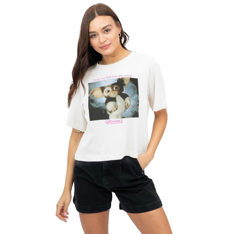 Official Gremlins Ladies Gizmo Boxy Cropped T-shirt
