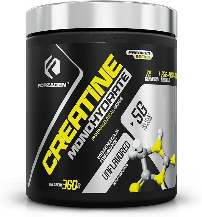 Forzagen Creatine Monohydrate Powder Unflavored, Micronized Creatine Powder for Muscle Gain for Men & Women, Creatina Monohidratada en Polvo, Creatina para Aumentar la Masa Muscular - 72 Servings