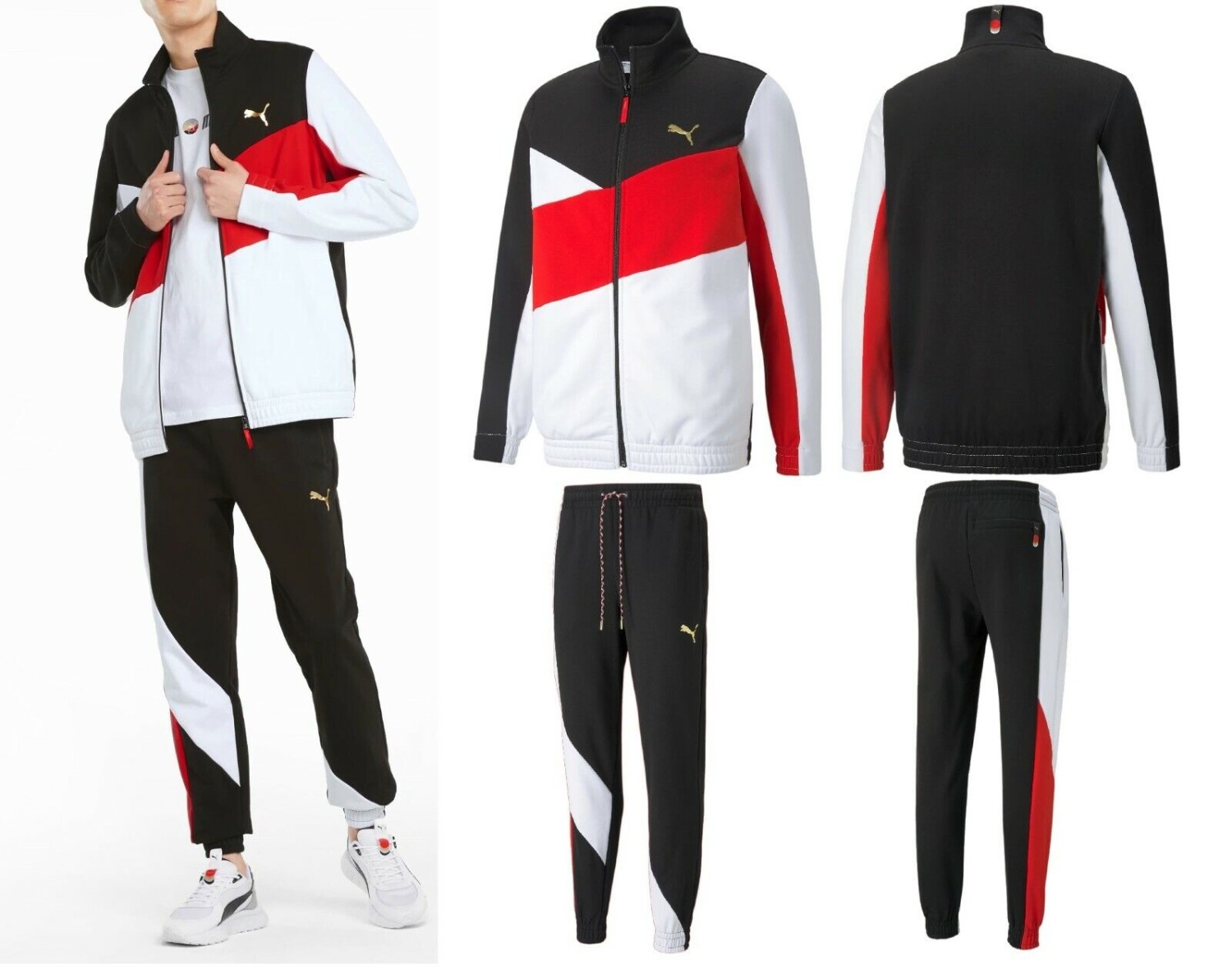 MEN'S PUMA FASHION AS FRENCH TERRY TOP TRACK JACKET + MATCHING PANTS TRACKSUITS
