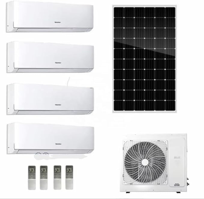 42000BTU Solar Inverter Multi 12k Zones Split Air Conditioner & Heater - 4 Zones